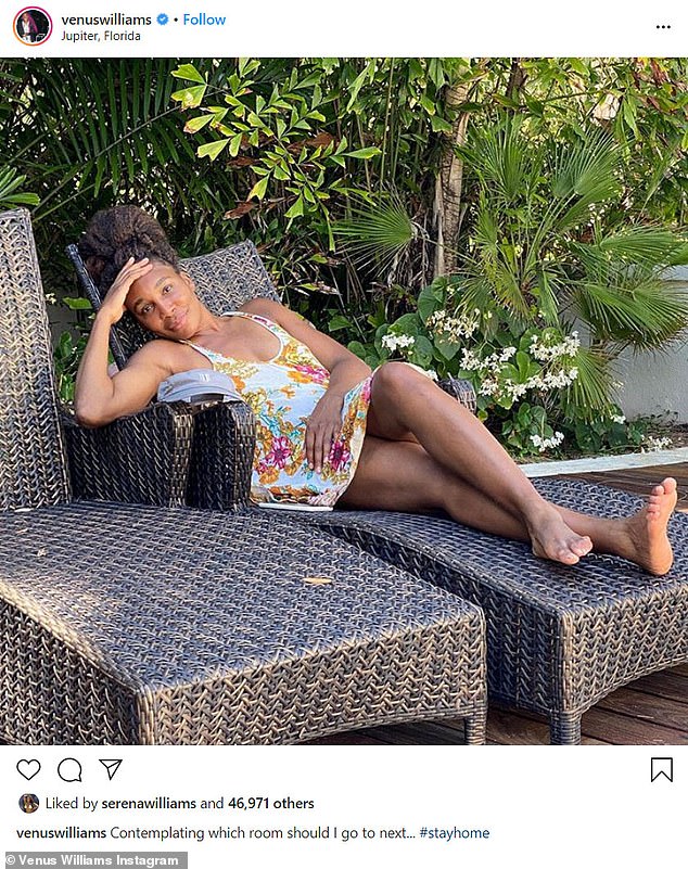Venus Williams joked about being stuck indoors in another Instagram