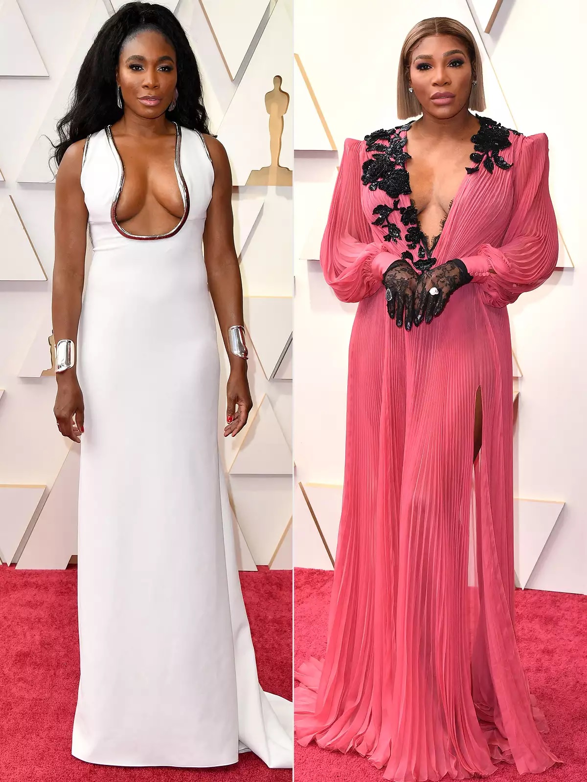 Venus and Serena Williams Dazzle on Oscars 2022 Red Carpet