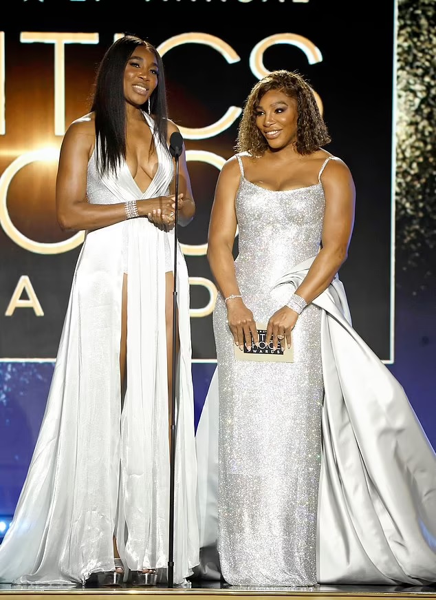 Venus and Serena Williams, The famous sisters received a standing ovation as they stepped onto the stage inside to present the award for Best Drama Series to the cast of Succession
