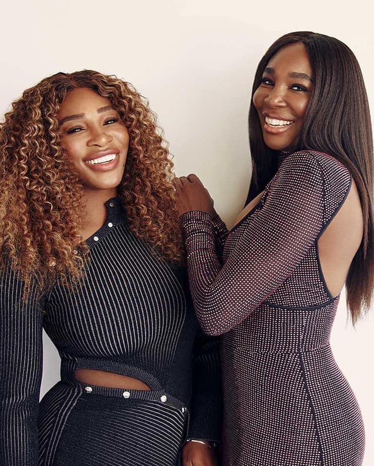Venus and Serena Williams happy