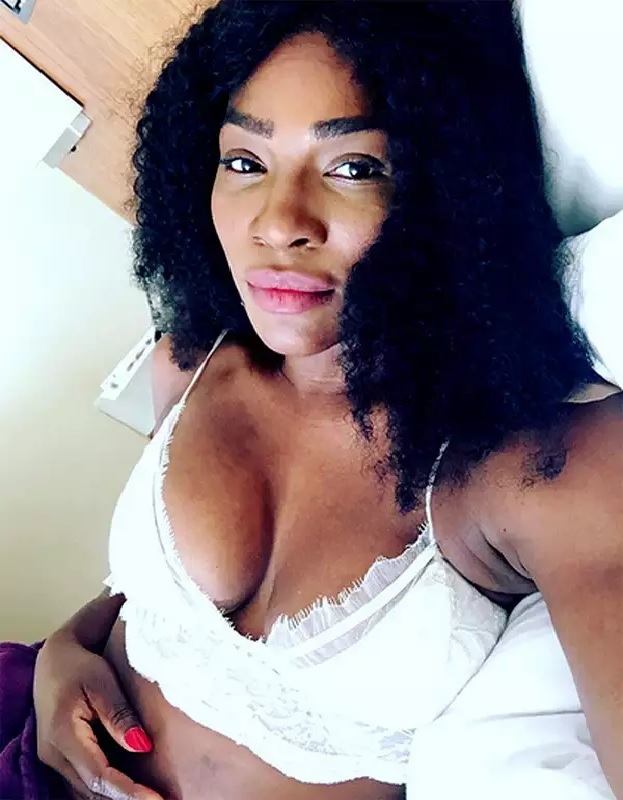 Serena Williams Posts Rare Lingerie-Clad Photo from Bed