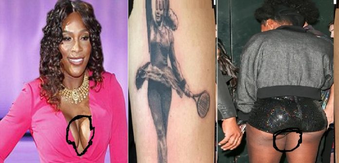 Serena Williams private tattoo