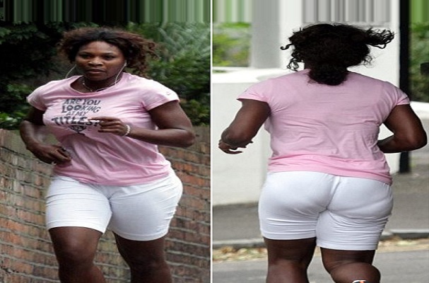 Are you looking at my titles, asks Serena Williams as she jogs around Wimbledon