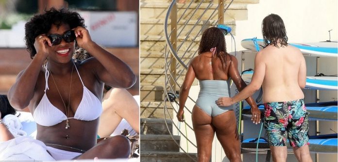 Serena Williams looks white hot in her bikini as she holidayed in Miami's South Beach