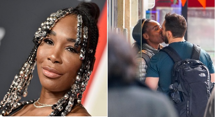 Venus Williams Looked Like Royalty in Beaded Braids while kissing her millionaire boyfriend